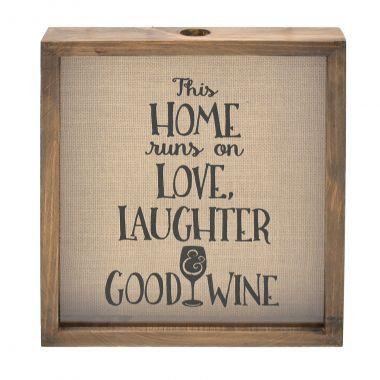 Quadro de madeira e vidro para rolhas goodwine 33,3cm x 6,5 - Btc decor Menor preço em Quadro de madeira e vidro para rolhas goodwine 33,3cm x 6,5 - Btc decor