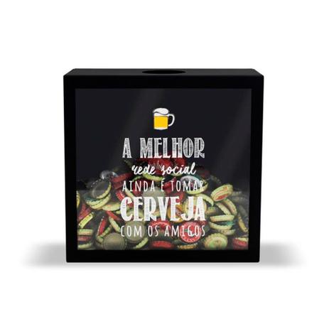 Quadro de tampinhas de mesa Rede Social preto Geguton é boa?