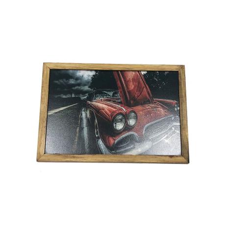 Quadro Decorativa Quarto Sala Carro 20x30Cm Madeira Vermelho - Maisaz Menor preço em Quadro Decorativa Quarto Sala Carro 20x30Cm Madeira Vermelho - Maisaz