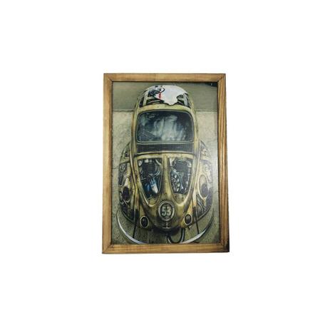 Quadro Decorativa Quarto Sala Carro Fusca Enferrujado Bege - Maisaz Menor preço em Quadro Decorativa Quarto Sala Carro Fusca Enferrujado Bege - Maisaz