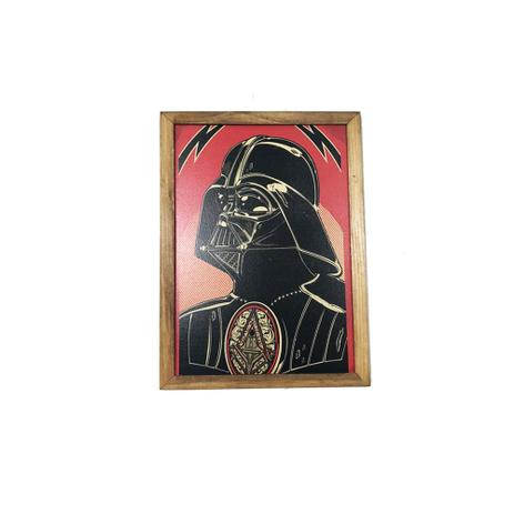 Quadro Decorativa Quarto Sala Darth Vader 20x30Cm Vermelho - Maisaz Menor preço em Quadro Decorativa Quarto Sala Darth Vader 20x30Cm Vermelho - Maisaz