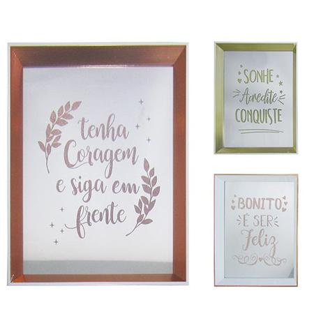 Quadro Decorativo 25,2X20,2Cm Com Moldura De Plastico Espelhado Frases Metalizada - Fwb é ruim? Quadro Decorativo 25,2X20,2Cm Com Moldura De Plastico Espelhado Frases Metalizada - Fwb é boa?