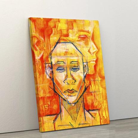 Quadro Decorativo 40x60cm Abstrato Face - Artplex Menor preço em Quadro Decorativo 40x60cm Abstrato Face - Artplex