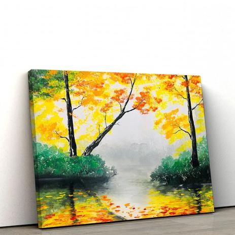 Quadro Decorativo 40x60cm Árvores Folhagem Amarela - Artplex Menor preço em Quadro Decorativo 40x60cm Árvores Folhagem Amarela - Artplex