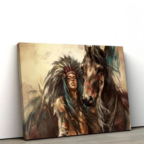 Quadro Decorativo 40x60cm Native American - Artplex Menor preço em Quadro Decorativo 40x60cm Native American - Artplex