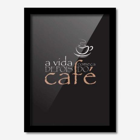 Menor preço em Quadro Decorativo A Vida Começa Depois do Café II 33cmx24cm Los Quadros Preto