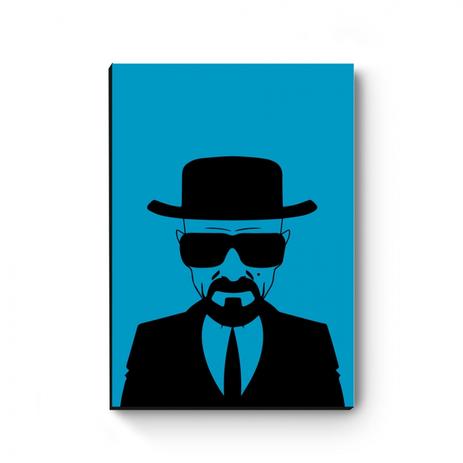 Quadro decorativo A4 Breaking Bad Azul - Artgeek Menor preço em Quadro decorativo A4 Breaking Bad Azul - Artgeek