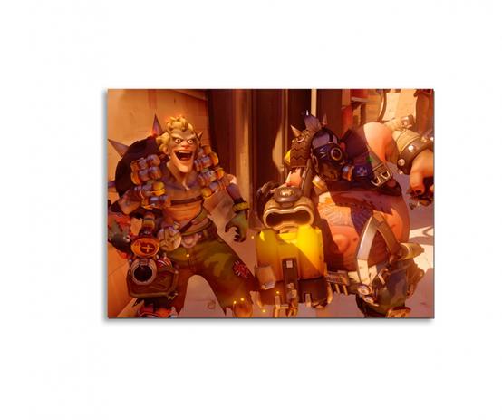 Quadro decorativo A4 Overwatch Roadhog e Junkrat - Artgeek Menor preço em Quadro decorativo A4 Overwatch Roadhog e Junkrat - Artgeek