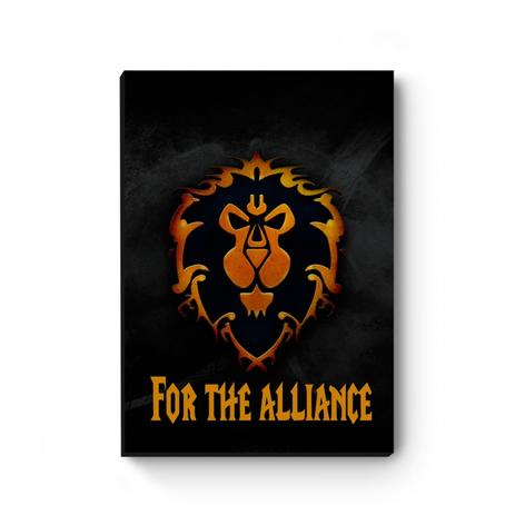Quadro decorativo A4 World Of Warcraft Aliança - Artgeek Menor preço em Quadro decorativo A4 World Of Warcraft Aliança - Artgeek
