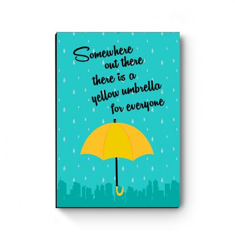 Quadro decorativo A4 Yellow Umbrella - Artgeek Menor preço em Quadro decorativo A4 Yellow Umbrella - Artgeek