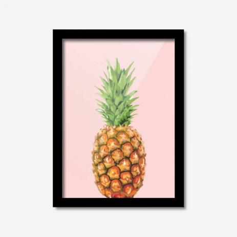 Quadro Decorativo Abacaxi 45cmx33cm Los Quadros Preto Menor preço em Quadro Decorativo Abacaxi 45cmx33cm Los Quadros Preto