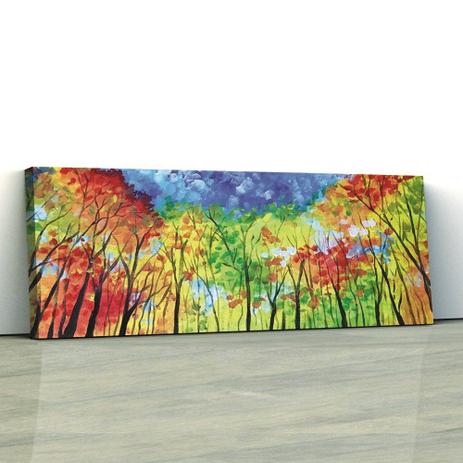 Quadro Decorativo Abstrato 50x150cm Árvores Panorâmicas - Artplex Menor preço em Quadro Decorativo Abstrato 50x150cm Árvores Panorâmicas - Artplex