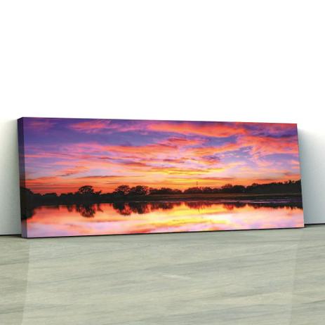 Quadro Decorativo Abstrato 50x150cm Espelho D'água - Artplex Menor preço em Quadro Decorativo Abstrato 50x150cm Espelho D'água - Artplex