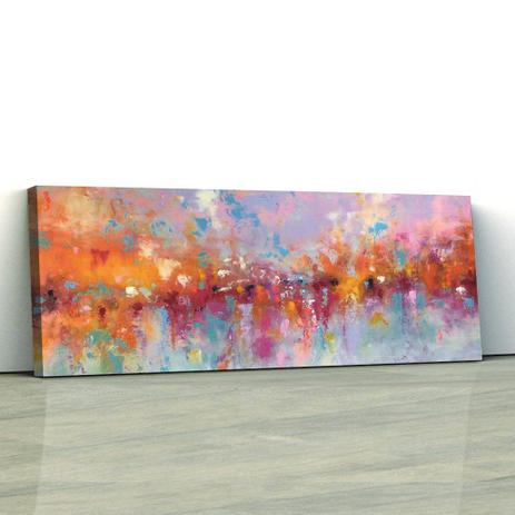 Quadro Decorativo Abstrato 50x150cm Manchas Color - Artplex Menor preço em Quadro Decorativo Abstrato 50x150cm Manchas Color - Artplex