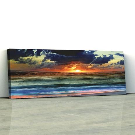 Quadro Decorativo Abstrato 50x150cm Pôr do Sol na Praia - Artplex Menor preço em Quadro Decorativo Abstrato 50x150cm Pôr do Sol na Praia - Artplex