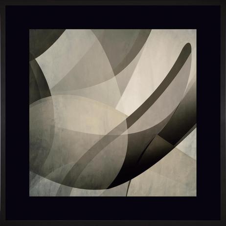 Quadro Decorativo Abstrato com Moldura e Margem Preta II 90x90cm - Decore pronto Menor preço em Quadro Decorativo Abstrato com Moldura e Margem Preta II 90x90cm - Decore pronto
