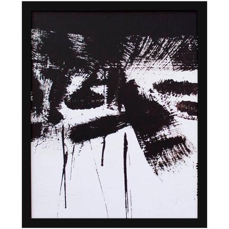 Quadro Decorativo Abstrato em Preto e Branco Impressão Personalizada 40x50cm - Decore pronto Menor preço em Quadro Decorativo Abstrato em Preto e Branco Impressão Personalizada 40x50cm - Decore pronto