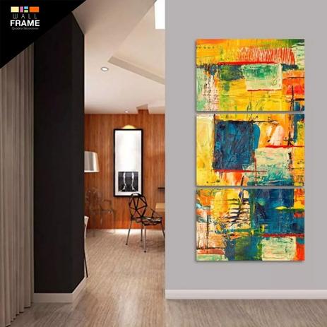 Quadro Abstrato Grande Moderno 105x65 Para Sala Quarto Wall Frame Quadro Decorativo Magazine Luiza