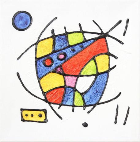 Quadro Decorativo Abstrato Pintura em Tela Branca 30x30cm DPRBS110 - Decore pronto Menor preço em Quadro Decorativo Abstrato Pintura em Tela Branca 30x30cm DPRBS110 - Decore pronto