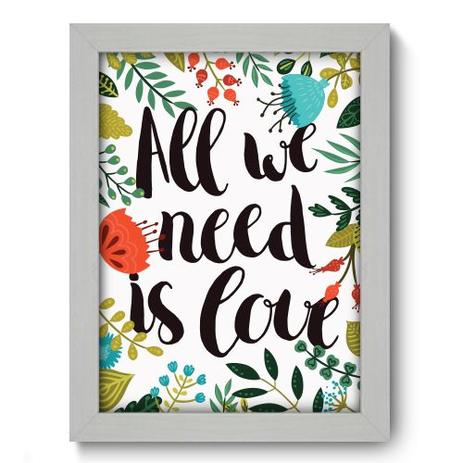 Quadro Decorativo - All We Need - 19cm x 25cm - 077qdrb - Allodi Menor preço em Quadro Decorativo - All We Need - 19cm x 25cm - 077qdrb - Allodi