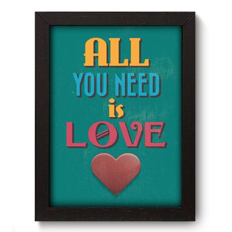 Quadro Decorativo - All You Need - 19cm x 25cm - 138qdrp - Allodi Menor preço em Quadro Decorativo - All You Need - 19cm x 25cm - 138qdrp - Allodi