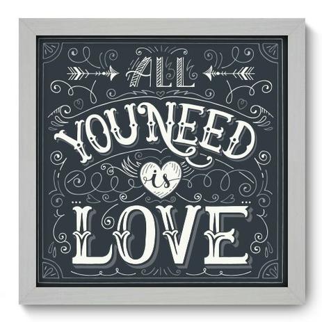 Quadro Decorativo - All You Need - 33cm x 33cm - 066qdrb - Allodi Menor preço em Quadro Decorativo - All You Need - 33cm x 33cm - 066qdrb - Allodi
