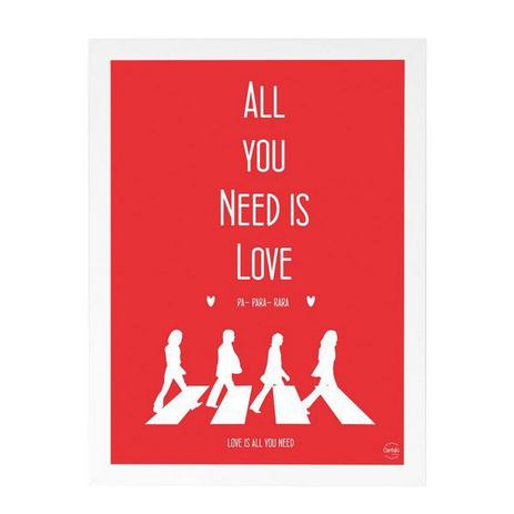 Quadro Decorativo All You Need is Love Beatles 24x33cm - Cantaki é ruim? Quadro Decorativo All You Need is Love Beatles 24x33cm - Cantaki é boa?