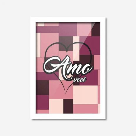 Quadro Decorativo Amo Você 45cmx33cm Los Quadros Branco Menor preço em Quadro Decorativo Amo Você 45cmx33cm Los Quadros Branco