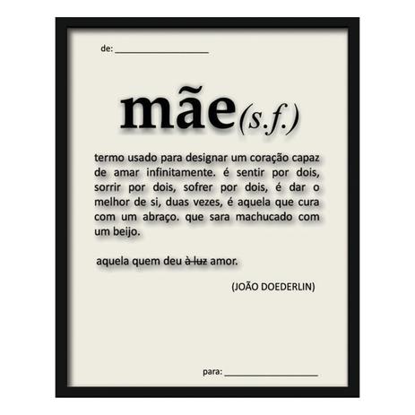 Quadro Decorativo Amor De Mãe Por João Doederlin - Art frame Menor preço em Quadro Decorativo Amor De Mãe Por João Doederlin - Art frame