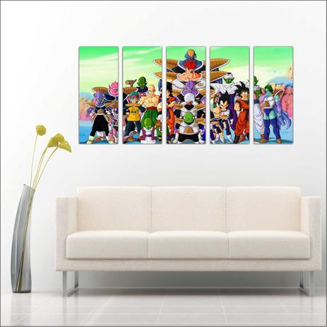 Quadro Decorativo Dragon Ball Z Goku Sayajin 2 Peças M16