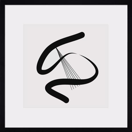Quadro Decorativo Arte Moderna Abstrata com Moldura Preta IV 60x60cm - Decore pronto Menor preço em Quadro Decorativo Arte Moderna Abstrata com Moldura Preta IV 60x60cm - Decore pronto
