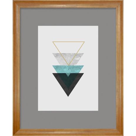 Quadro Decorativo Arte Moderna Geométrico Triângulos Verde Água 90x110cm - Decore pronto Menor preço em Quadro Decorativo Arte Moderna Geométrico Triângulos Verde Água 90x110cm - Decore pronto