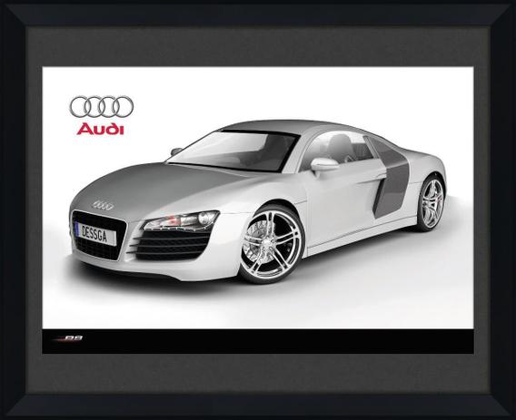 Quadro Decorativo Audi R8 Prata 110x90cm - Decore pronto Menor preço em Quadro Decorativo Audi R8 Prata 110x90cm - Decore pronto