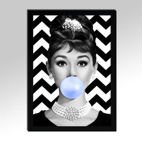 Quadro Decorativo Audrey Hepburn Bubble Gum Retro Vintage - Iframes  decoracao - Quadro Decorativo - Magazine Luiza