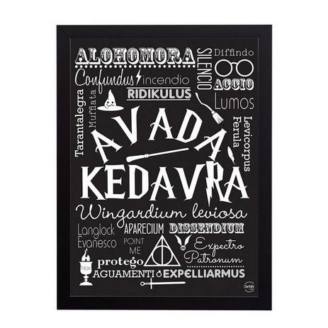Quadro Decorativo Avada Kadavra Harry Potter 33x45cm - Cantaki Menor preço em Quadro Decorativo Avada Kadavra Harry Potter 33x45cm - Cantaki