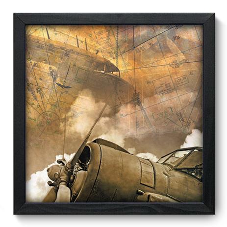 Quadro Decorativo - Aviação - 33cm x 33cm - 030qddp - Allodi Menor preço em Quadro Decorativo - Aviação - 33cm x 33cm - 030qddp - Allodi