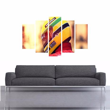 Quadro Decorativo Ayron Senna F1 Capacete 114x65 5 Peças - Quadros mais Menor preço em Quadro Decorativo Ayron Senna F1 Capacete 114x65 5 Peças - Quadros mais