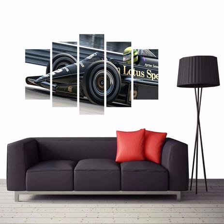 Quadro Decorativo Ayrton Senna Lotus 200x100cm 5 Peças - Quadros mais Menor preço em Quadro Decorativo Ayrton Senna Lotus 200x100cm 5 Peças - Quadros mais