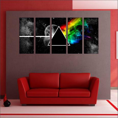 Quadro Decorativo Banda Pink Floyd Mosaico Com 5 Peças GG1 - Vital quadros do brasil Menor preço em Quadro Decorativo Banda Pink Floyd Mosaico Com 5 Peças GG1 - Vital quadros do brasil