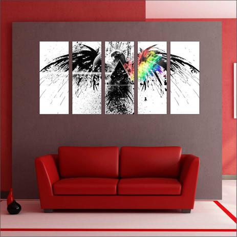 Quadro Decorativo Banda Pink Floyd Mosaico Com 5 Peças GG4 - Vital quadros do brasil Menor preço em Quadro Decorativo Banda Pink Floyd Mosaico Com 5 Peças GG4 - Vital quadros do brasil