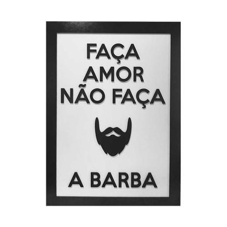 Quadro Decorativo Barba 40x30 com Base - DRossi Menor preço em Quadro Decorativo Barba 40x30 com Base - DRossi