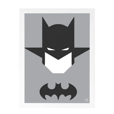 Quadro Decorativo Batman Minimalista 33x45cm - Cantaki Menor preço em Quadro Decorativo Batman Minimalista 33x45cm - Cantaki