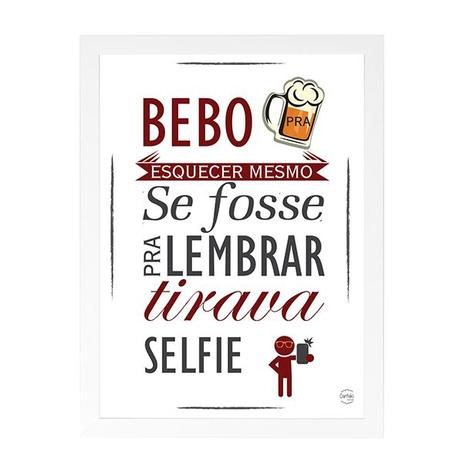 Quadro Decorativo Bebo pra Esquecer 33x45cm - Cantaki Menor preço em Quadro Decorativo Bebo pra Esquecer 33x45cm - Cantaki