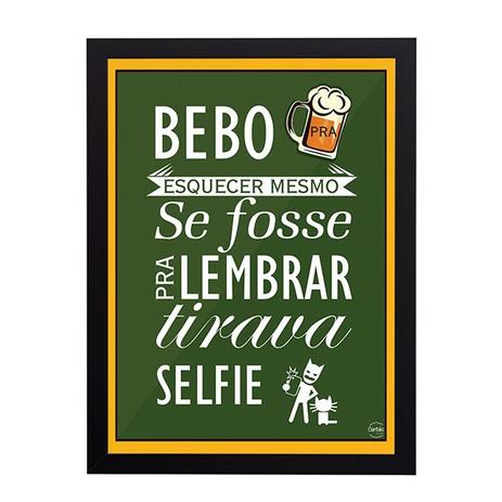 Quadro Decorativo Bebo pra Esquecer Estilo Lousa 33x45cm - Cantaki Menor preço em Quadro Decorativo Bebo pra Esquecer Estilo Lousa 33x45cm - Cantaki