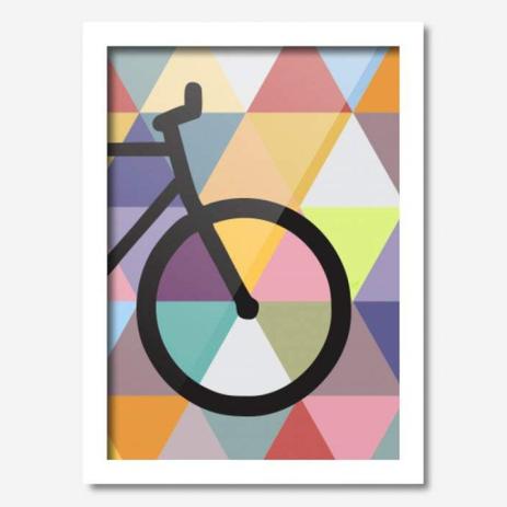 Quadro Decorativo Bicicleta Direita Frente 45cmx33cm Los Quadros Branco Menor preço em Quadro Decorativo Bicicleta Direita Frente 45cmx33cm Los Quadros Branco