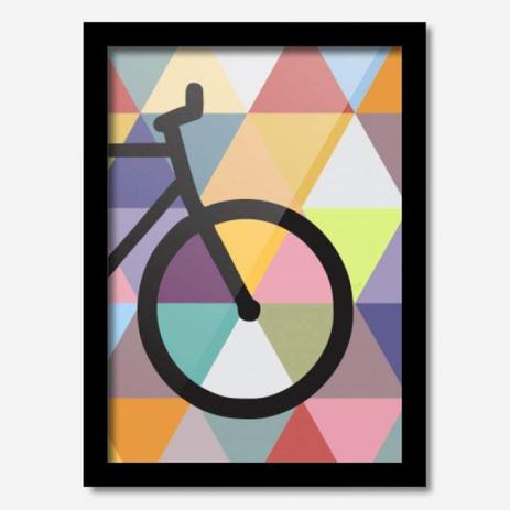 Quadro Decorativo Bicicleta Direita Frente 45cmx33cm Los Quadros Preto Menor preço em Quadro Decorativo Bicicleta Direita Frente 45cmx33cm Los Quadros Preto
