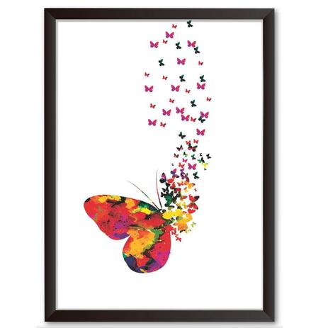 Quadro Decorativo - Borboletas - 46x34cm - Cool art Menor preço em Quadro Decorativo - Borboletas - 46x34cm - Cool art