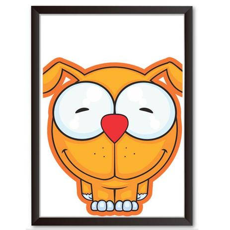 Menor preço em Quadro Decorativo - Cachorrinho Fofinho Feliz - 34x24cm - Cool art