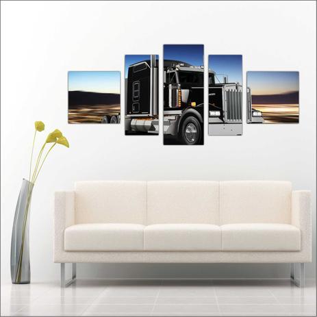 Quadro Decorativo Caminhão Mosaico Decoração Com 5 Peças TT1 - Vital Menor preço em Quadro Decorativo Caminhão Mosaico Decoração Com 5 Peças TT1 - Vital