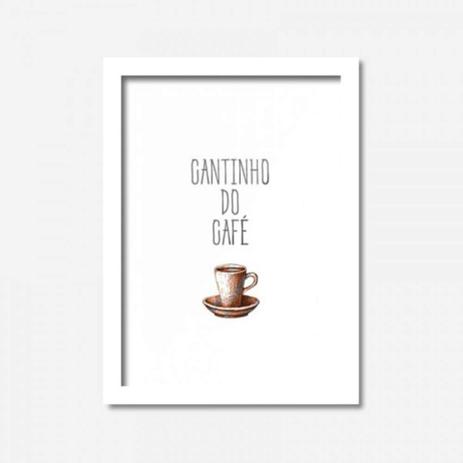 Quadro Decorativo Cantinho do Café 45cmx33cm Los Quadros Branco é boa?